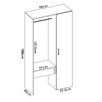 VESTIDOR SEMI ABIERTO CON PUERTA Y CAJON DYLAN