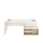 CAMA JUVENIL CON ESCRITORIO Y ESTANTES PRISMA