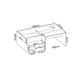 CAMA JUVENIL CON ESCRITORIO Y ESTANTES PRISMA