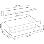 Youth bed with drawers