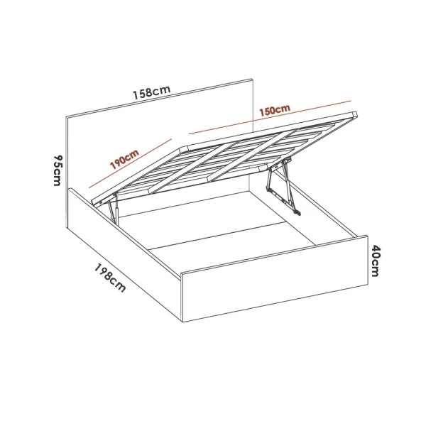 CAMA MATRIMONIAL CON CANAPÉ DRIMLAN