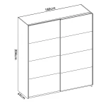 ARMARIO PUERTAS CORREDERAS 180 CM MARA