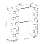 VESTIDOR ABIERTO CON BARRAS Y CAJONES TIVES