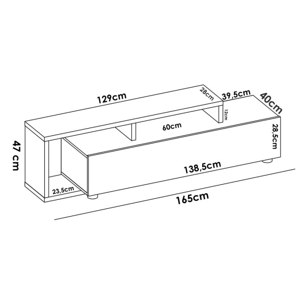 MUEBLE TV A DOS NIVELES MARK