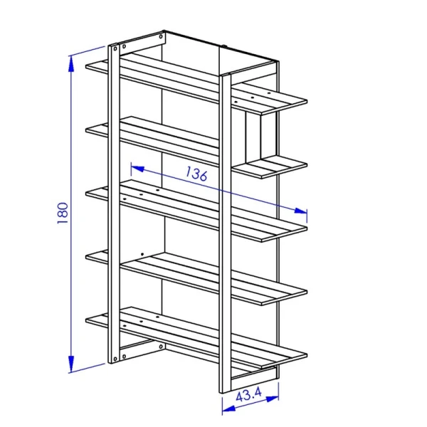 ESTANTERÍA ESTILO INDUSTRIAL KRENOS