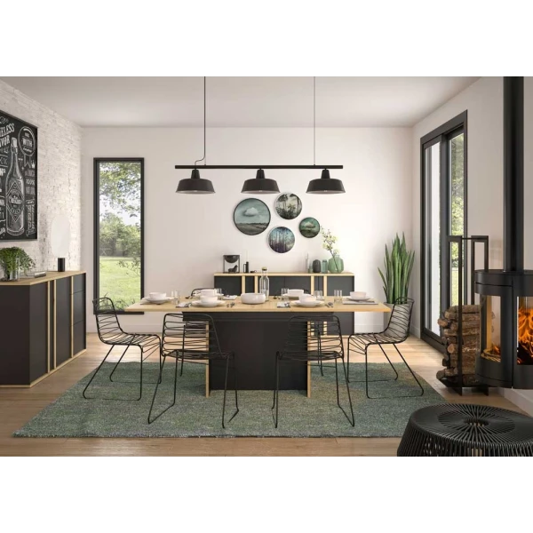 MESA DE COMEDOR CON EXTENSIÓN BICOLOR ZONDA