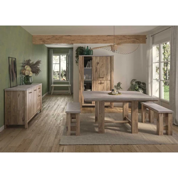 MESA DE MADERA CUADRADA THOR