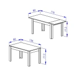 MESA DE COMEDOR EXTENSIBLE EN ESTILO INDUSTRIAL WEY