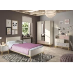 ARMARIO JUVENIL CON 3 PUERTAS Y CAJÓN INFERIOR TERRAL