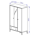 ARMARIO JUVENIL CON 3 PUERTAS Y CAJÓN INFERIOR TERRAL