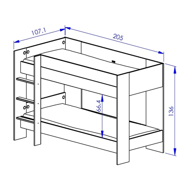 LITERA BICOLOR EN ESTILO INDUSTRIAL RONN