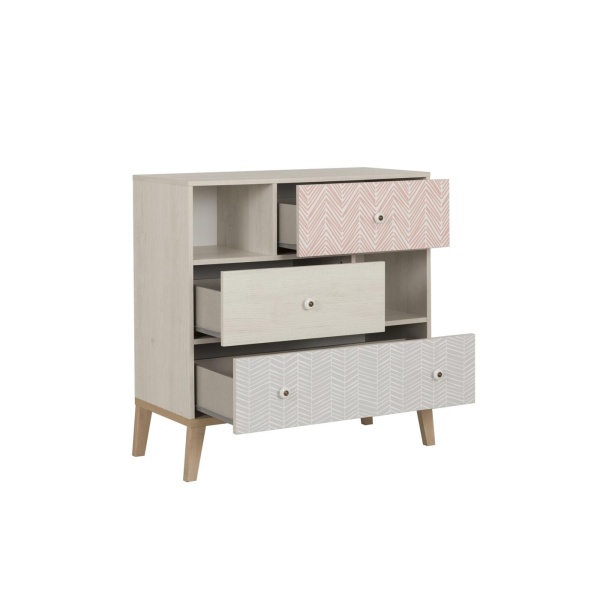 CÓMODA JUVENIL CON 3 CAJONES TERRAL