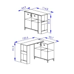 MESA ALTA DE COCINA MULTIUSOS CON ARMARIO PETRI