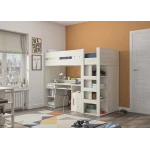 CAMA ALTA CON ESCRITORIO Y ARMARIO TITAN