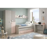 CAMA CON CAMA SUPLETORIA Y CAJONES INFERIORES AILUZ