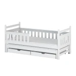 CAMA JUVENIL BLANCA CON SUPLETORIA Y CAJONES JACKIE