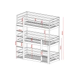 LITERA TRIPLE DE MADERA MACIZA KAYA