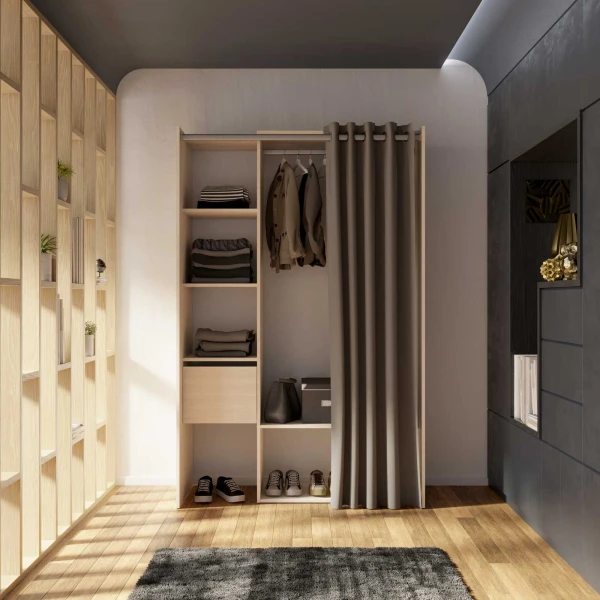 VESTIDOR ABIERTO CON CORTINA RANDY