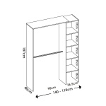 walk-in closet with adjustable shelves