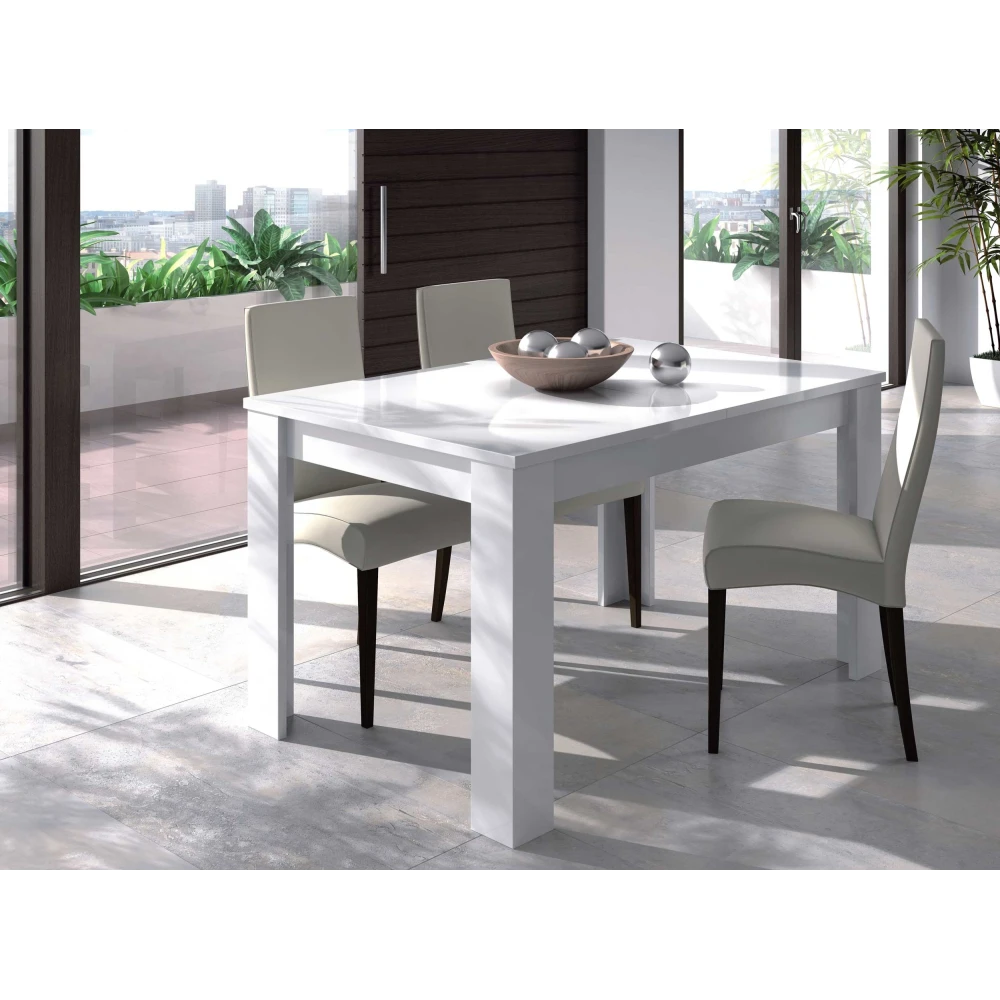 Extandable  white dinning table