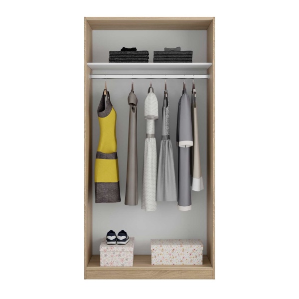 Natural wood wardrobe