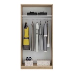 Natural wood wardrobe