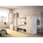 Bunk bed with wardrobe