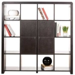 leather-bound bookcase