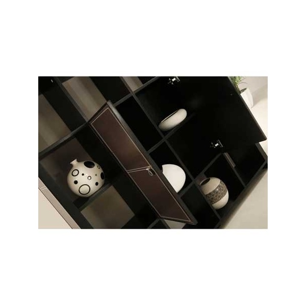 leather-bound bookcase