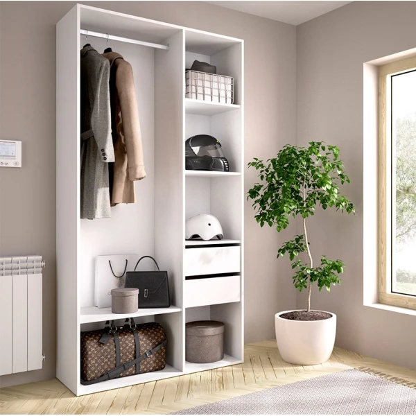 Dressing room with clothes hanger