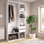 Dressing room with clothes hanger