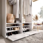 Wardrobe with two shoe racks