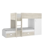 bunk bed with drawers and wardrobe