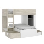 bunk bed with drawers and wardrobe