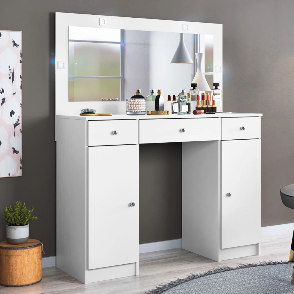 TOCADOR  CON CAJONES Y ARMARIO CLARISE