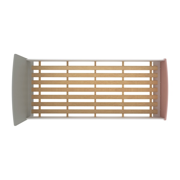 Children's bed with wooden slats