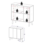 White sideboard 90 cm