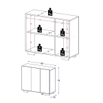 Sideboard dimensions 90 cm