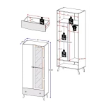 Children's wardrobe 80 cm