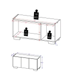 MUEBLE TV 3 PUERTAS BLANCO VICS