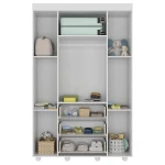 BUBBLES kids white wardrobe with 4 doors and 3 drawers, modern design and large storage space