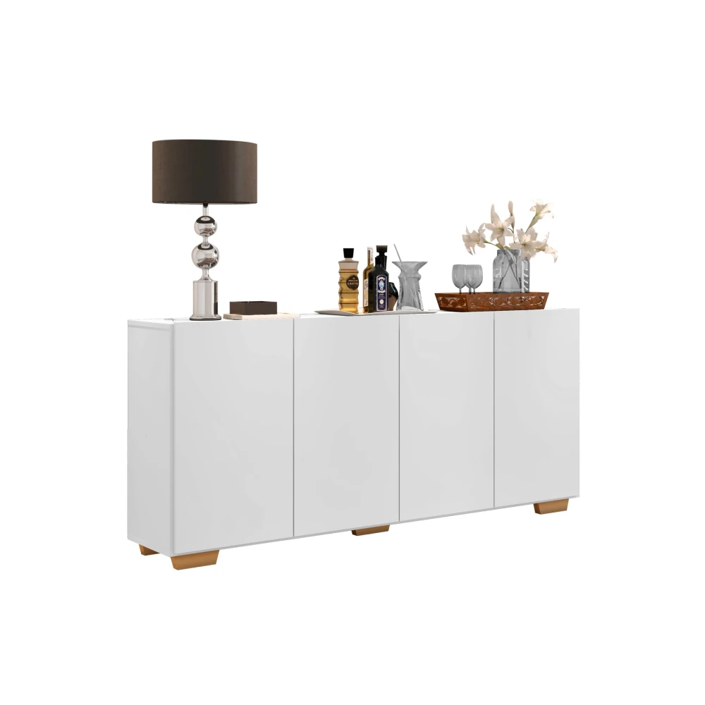 White sideboard with 4 doors