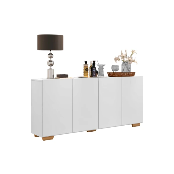 White sideboard with 4 doors