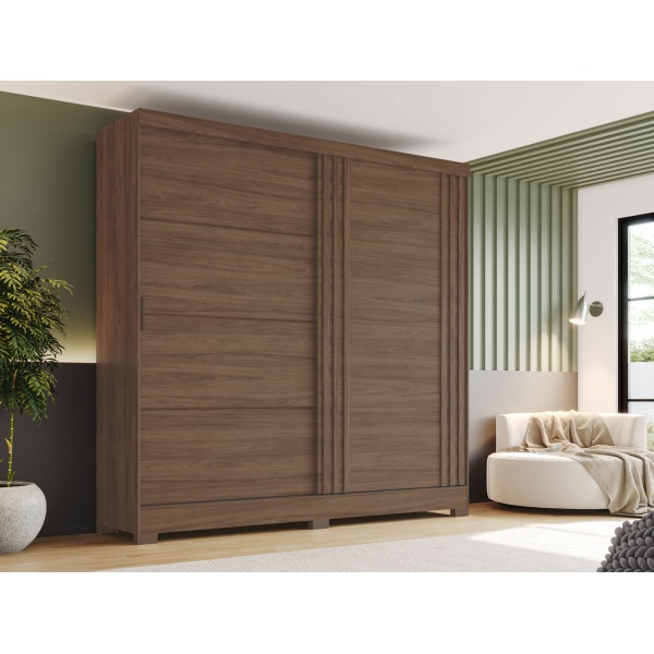 ARMARIO VESTIDOR CON PUERTAS CORREDERAS XOCOLAT