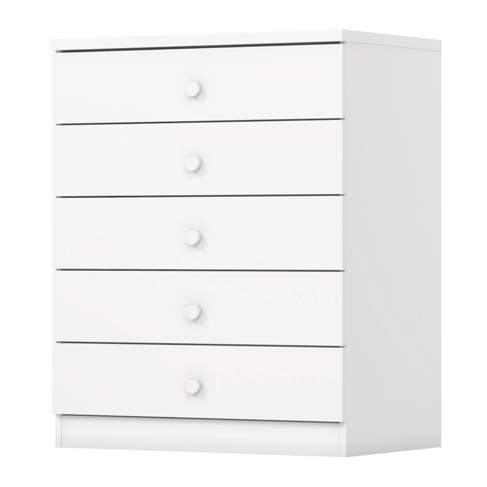 CÓMODA BLANCA 5 CAJONES MINT