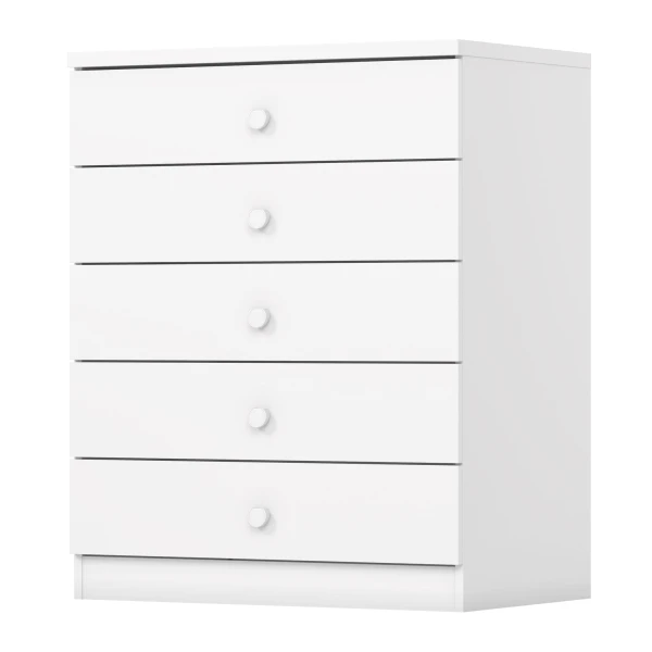 CÓMODA BLANCA 5 CAJONES MINT