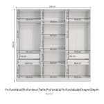 ARMARIO ROPERO 6 PUERTAS SHEPERD