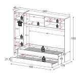 CAMA PUENTE ANNALIS CON COLCHONES