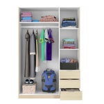 Wardrobe 3 doors and 3 drawers