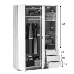  Wardrobe 3 doors and 3 drawers